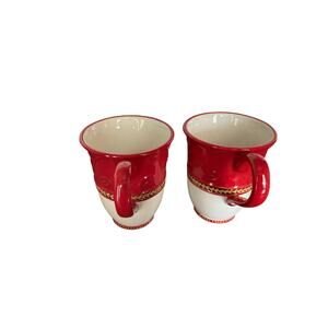 Fitz and Floyd Holiday Home coffee mugs, 2 mugs

.